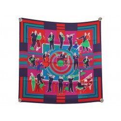 NEUF FOULARD HERMES ORIGINAL TROCADERO JAZZ BAND CARRE 70 EN SOIE SCARF NEW 440€