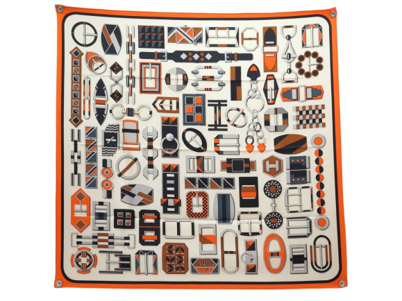 foulard hermes carre en boucles carre 90 virginie