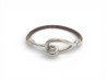 bracelet hermes jumbo palladie en cuir marron 16 cm