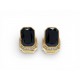 VINTAGE BOUCLES D'OREILLES YVES SAINT LAURENT EMAIL ET STRASS GRIPOIX EARRINGS