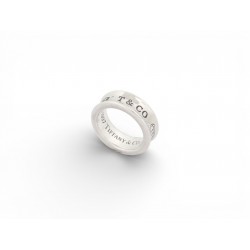 BAGUE TIFFANY & CO 1837 MIDNIGHT BAND T49 7G ARGENT MASSIF 925 SILVER RING 520€