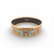 BRACELET HERMES TORANA MOTIFS ELEPHANTS LARGE EN EMAIL 19.5 CM PLAQUE OR 590€