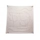 FOULARD EN SOIE CHANEL CARRE 90 CM PERLES &LOGOS CC ECRU + BOITE SILK SCARF 530€