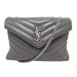 SAC A MAIN SAINT LAURENT LOULOU MEDIUM 487216 CUIR MATELASSE Y TAUPE BAG 2650€