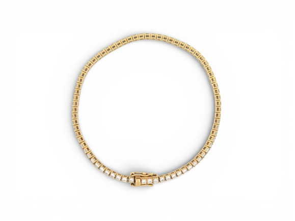 bracelet sans marque maille tennis diamants 0.25ct