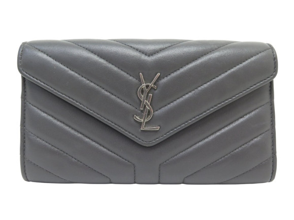 portefeuille saint laurent loulou 504925 en cuir