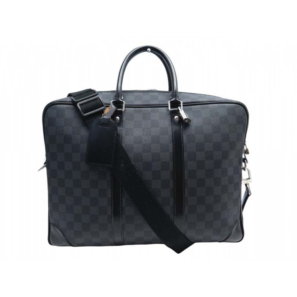 SACOCHE LOUIS VUITTON PORTE DOCUMENTS VOYAGE GM TOILE DAMIER GRAPHITE BAG 2250€