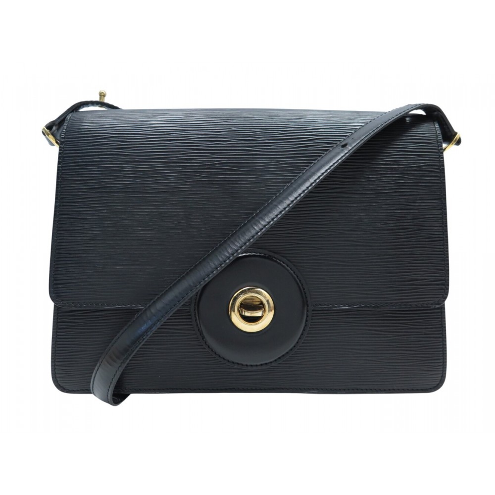 VINTAGE SAC A MAIN LOUIS VUITTON FRIEDLAND MM CUIR EPI NOIR BLACK HAND BAG 2000€