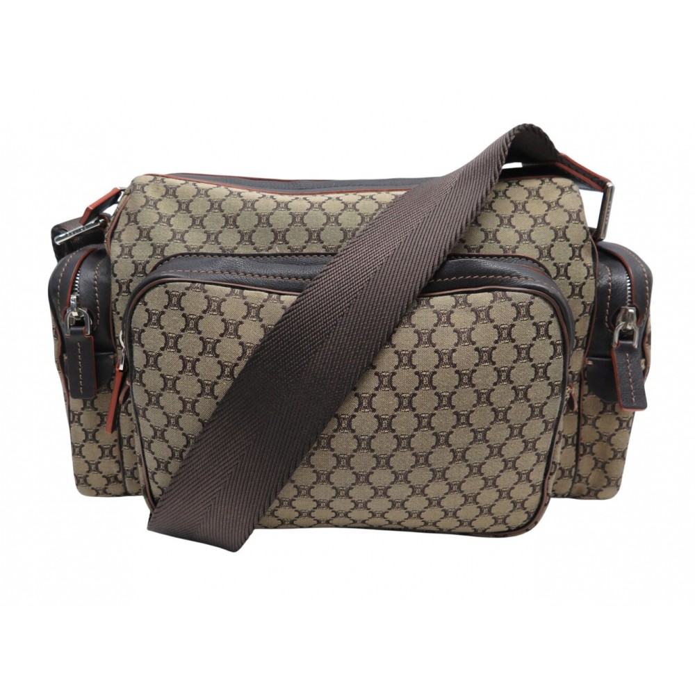 NEUF SAC A MAIN CELINE MESSENGER CAMERA EN TOILE JACQUARD TRIOMPHE SACOCHE 1400€