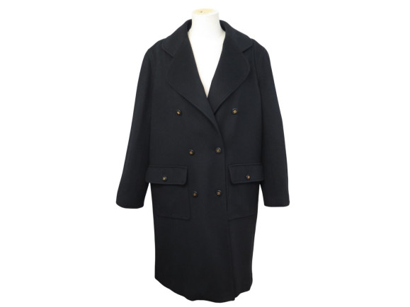   manteau chanel long boutons logo cc 38
