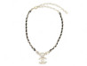 collier chanel ras de cou logo cc strass chaine