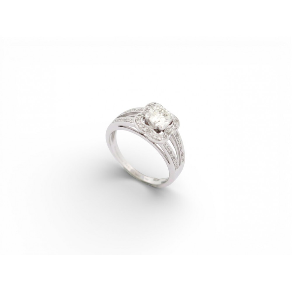 NEUF BAGUE MAUBOUSSIN CHANCE OF LOVE N5 DIAMANT 0.5CT T50 EN OR BLANC 18K 8050€