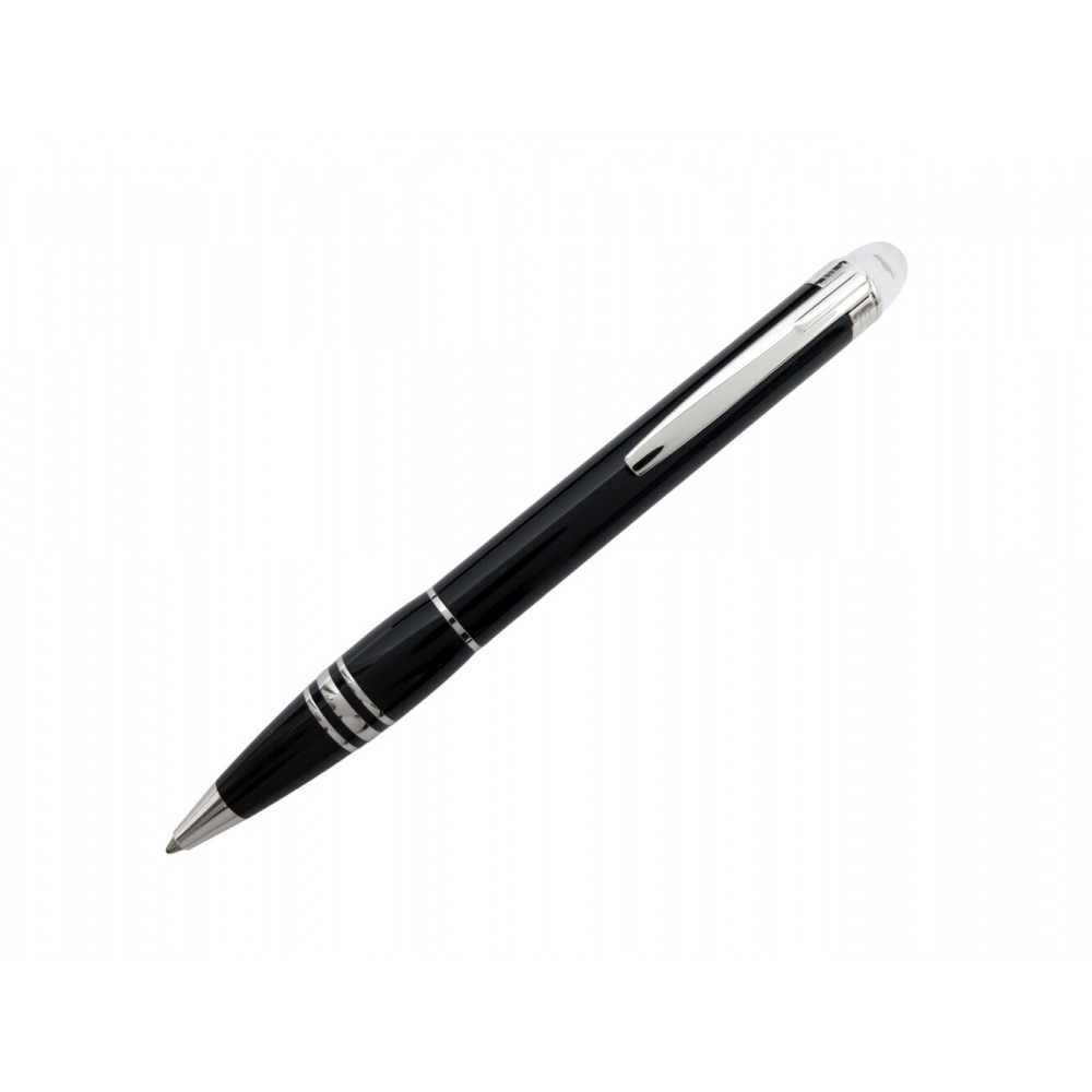 NEUF STYLO BILLE MONTBLANC STARWALKER 8486 EN RESINE PLATINUM BALLPOINT PEN 520€