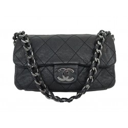 SAC A MAIN CHANEL ON THE ROAD FERMOIR TIMELESS CUIR NOIR PORTE EPAULE BAG 7500€