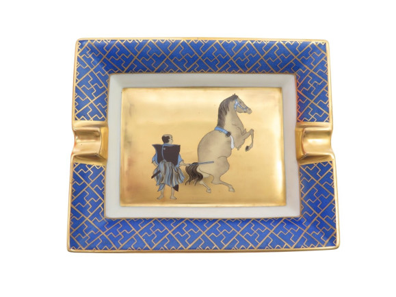 rare cendrier hermes cheval samourai japon vide poche
