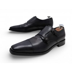 CHAUSSURES BERLUTI 4508 MOCASSINS BI BOUCLES 7.5 41.5 GRIS PATINE SHOES 2600€