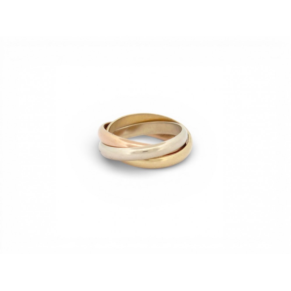 BAGUE CARTIER TRINITY PM 3 ORS 18K T45 PENDENTIF COLLIER CORDON PINKY RING 1730€