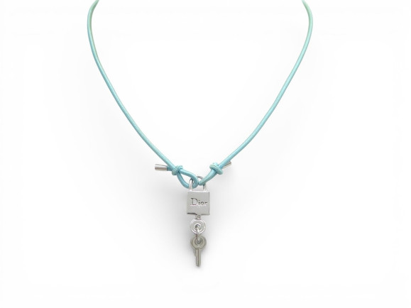 collier christian dior pendentif cadenas cles choker