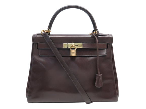 sac a main hermes kelly 28 cuir box retourne