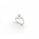 BAGUE SERTIE TOI & MOI 2 DIAMANTS 0.95CT T53 EN OR BLANC 18K 3G WHITE GOLD RING