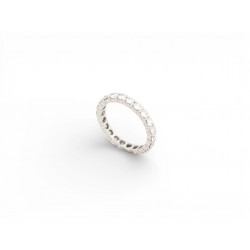 BAGUE ALLIANCE AMERICAINE 22 DIAMANTS PAVAGE COMPLET 1.65CT T51 EN OR BLANC RING