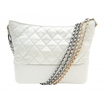 SAC A MAIN CHANEL GABRIELLE GM CUIR MATELASSE BLANC BANDOULIERE HAND BAG 5100€