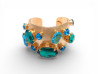 bracelet jonc philippe ferrandis strass vert