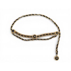 NEUF CEINTURE CHANEL CHAINE ENTRELACEE MEDAILLON TREFLE LOGO CC T80 BELT 2290€