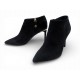 CHAUSSURES BOTTINES LOUIS VUITTON LOW BOOTS A TALONS 36 EN DAIM NOIR SHOES 990€