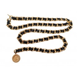 VINTAGE NEUF CEINTURE CHANEL CHAINE ENTRELACEE MEDAILLON LOGO CC T90 BELT 2290€