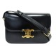 SAC A MAIN CELINE TRIOMPHE 187363 CUIR VEAU BRILLANT NOIR BANDOULIERE BAG 3500€
