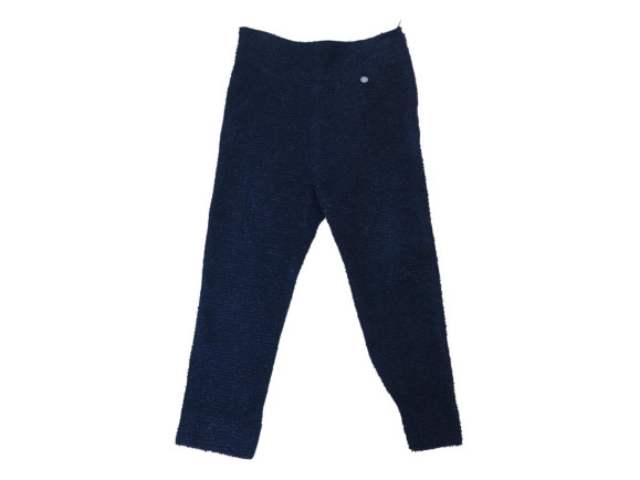 pantalon chanel de tailleur p60348v45919 en tweed bleu