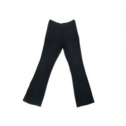 PANTALON CHANEL P19329V11229 FLUIDE S 36 2002 SOIE NOIRE SILK BLACK PANTS 6100€