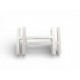 BOUCLE DE CEINTURE HERMES H AU CARRE POUR LIEN 32 MM EN ACIER PALLADIE BUCKLE