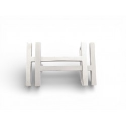 BOUCLE DE CEINTURE HERMES H AU CARRE POUR LIEN 32 MM EN ACIER PALLADIE BUCKLE