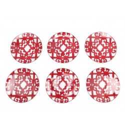 NEUF LOT 6 ASSIETTES A DESSERT HERMES BALON DU GUADALQUIVIR P011007P PLATES 780€