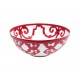 NEUF SALADIER HERMES BALCON DU GUADALQUIVIR P011128P PORCELAINE ROUGE BOWL 635€