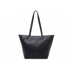 SAC A MAIN VANESSA BRUNO PETIT CABAS DAILY 3HVD85-V40874 CUIR NOIR TOTE BAG 345€