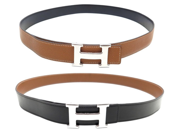 ceinture hermes lien reversible 32mm boucle h acier