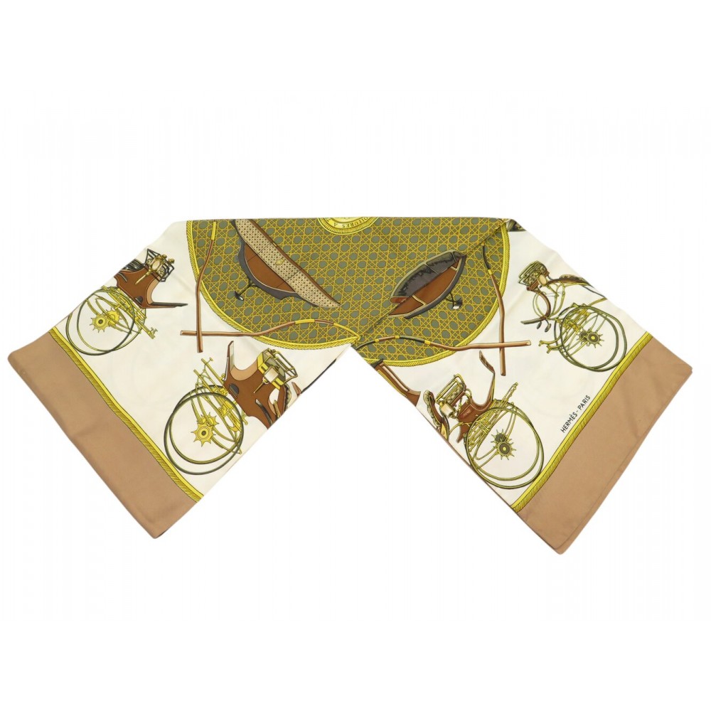 ECHARPE HERMES MAXI TWILLY DOUBLE FACE LES VOITURES A TRANSFORMATION SOIE 420€