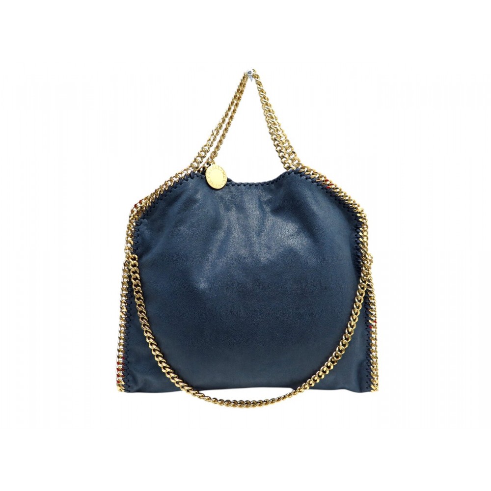 NEUF SAC A MAIN STELLA MC CARTNEY FALABELLA 234387 CABAS BLEU NUIT HANDBAG 1095€
