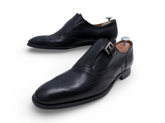  chaussures hermes derby a boucle 41 cuir noir