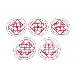 NEUF LOT 5 ASSIETTES A DINER HERMES BALCON DU GUADALQUIVIR P011001P PLATES 775€