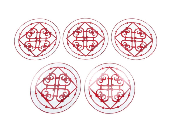  lot 5 assiettes a diner hermes balcon du