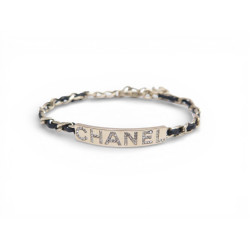 bracelet chanel gourmette chaine entrelacee logo