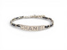 bracelet chanel gourmette chaine entrelacee logo