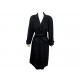 NEUF MANTEAU LONG CHANEL BOUTIQUE 1997 M 40 EN LAINE NOIRE CEINTURE TRENCH 8000€