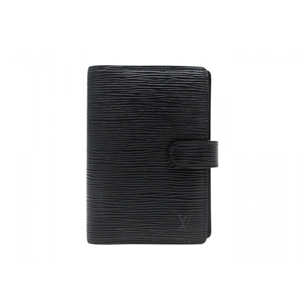 VINTAGE COUVERTURE LOUIS VUITTON AGENDA PM R20092 CUIR EPI NOIR DIARY COVER 390€