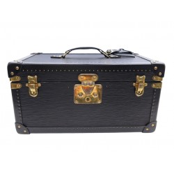 VINTAGE VANITY LOUIS VUITTON MALLE BOITE A BOUTEILLES CUIR EPI NOIR BLACK TRUNK