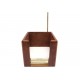 RARE VINTAGE PORTE BLOC NOTES HERMES EN BOIS LOUPE D'ORME WOOD NOTEPAD HOLDER